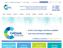 Tablet Screenshot of cellbankaustralia.com